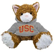 USC Trojans Scratches Cat Brown in Hoodie Plush